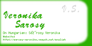 veronika sarosy business card